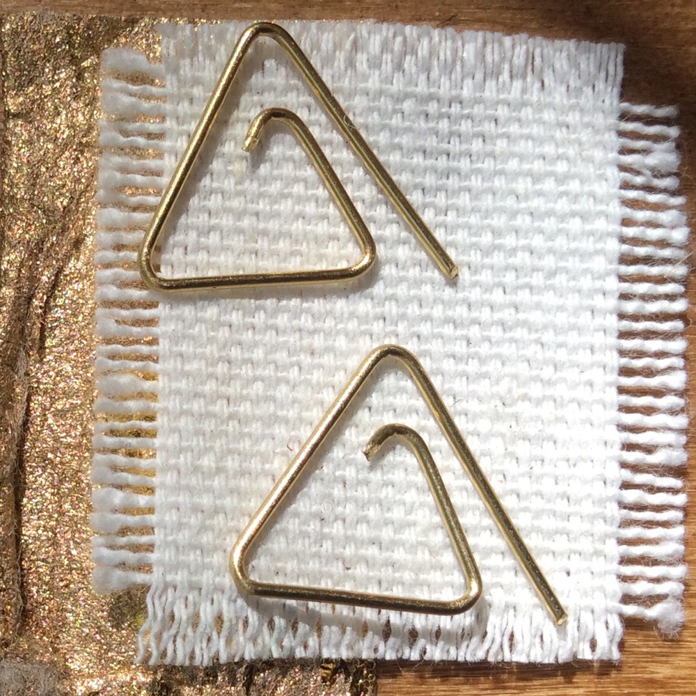 New Stylish tiny handcrafted Earrings Gold Finish - Picture 5 of 8